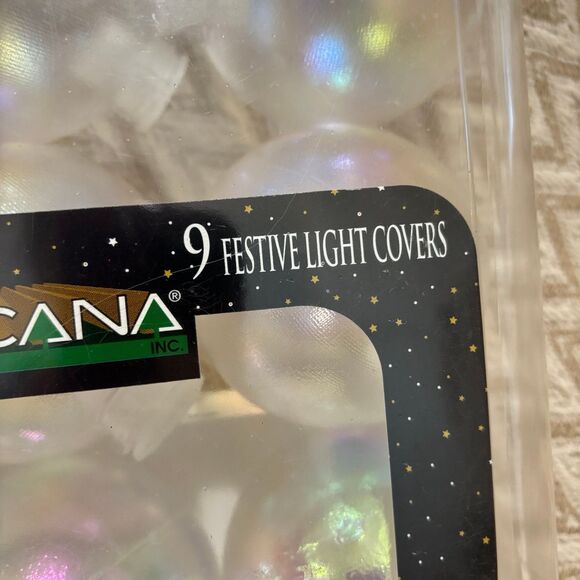 9 Vintage Barcana Clear Iridescent Light Covers Shatterproof 80mm Canada Made - Picture 2 of 10
